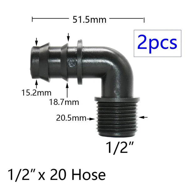 1 inch male threaded PE connector to 32mm barb for drip irrigation