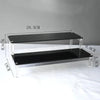 1-tier 20×8cm black acrylic shelf for home use