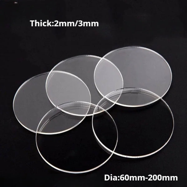 2mm thin clear acrylic disc perfect for cake topper blanks and light crafts
