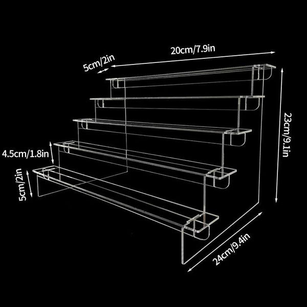 Comparison of 3-tier and 5-tier acrylic organizers