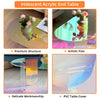 37 inch acrylic coffee table size comparison showing 95cm length and compact dimensions