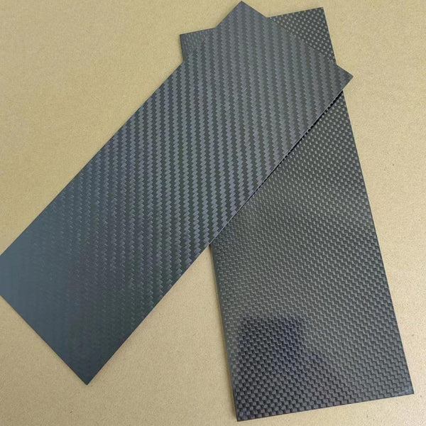 3K carbon fiber sheet 100mm x 250mm twill weave matte finish for CNC cutting