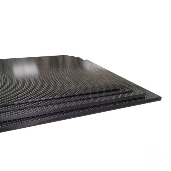 125x75mm 3K carbon fiber sheet front view in matte and glossy finish