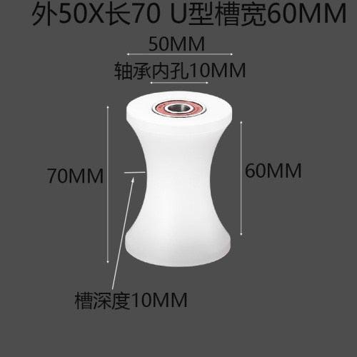 42x41mm U28mm nylon bearing wheel for closet and wardrobe sliding doors