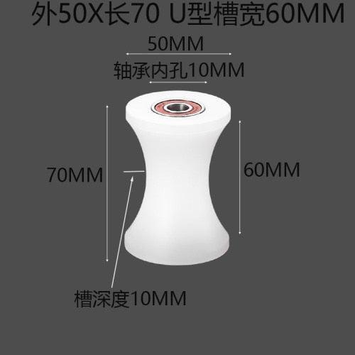 42x41mm U28mm nylon bearing wheel for closet and wardrobe sliding doors