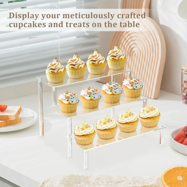5-tier maximum capacity acrylic display riser for extensive collections