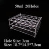 60-hole clear tray compatible with small volume lab vials