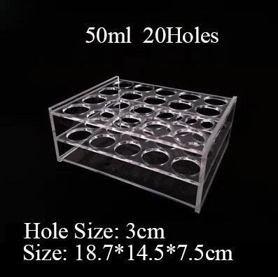 60-hole clear tray compatible with small volume lab vials