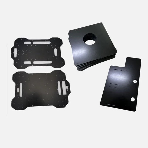 Machining black FR4 fiberglass with CNC tools for custom components