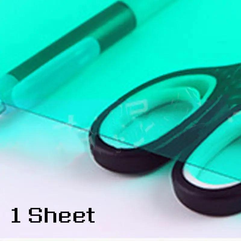 Colored PVC sheets used as DIY light filters
