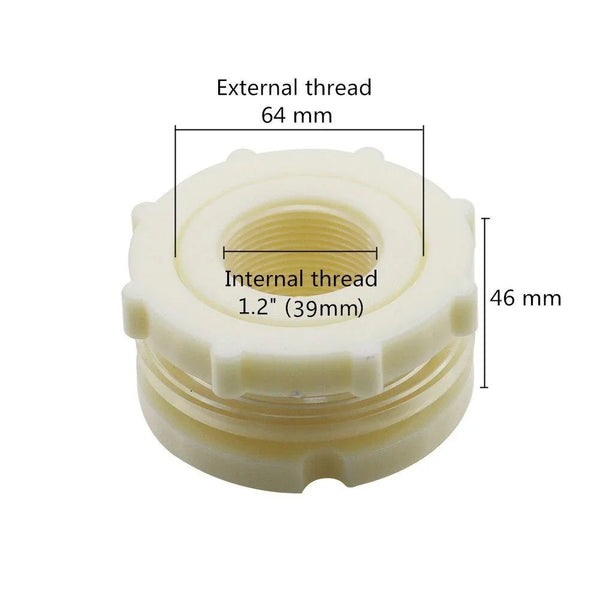 ABS threaded fitting used in fish tank drainage system