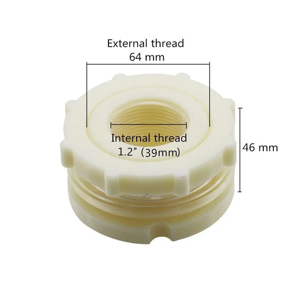 ABS threaded fitting used in fish tank drainage system
