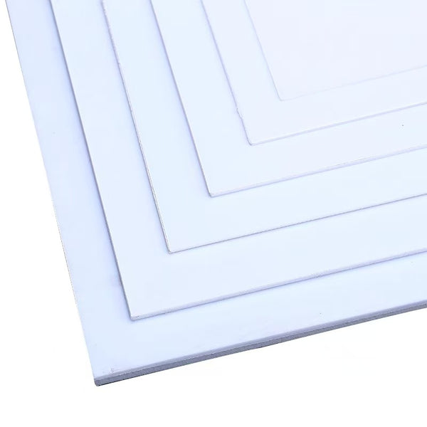 ABS plastic sheet thickness options from 0.5mm to 6mm with inch conversions