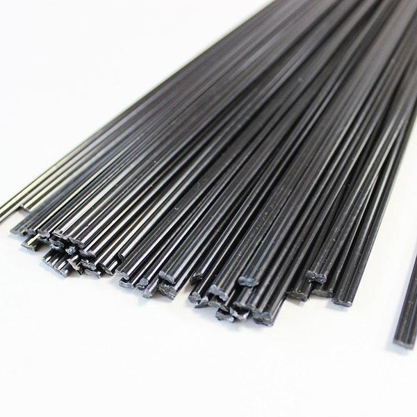 Flat ABS welding rod 200mm x 5mm x 2.5mm (7.87" x 0.2" x 0.1") black stick