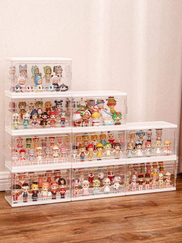 Large white lockable acrylic showcase for anime figure display