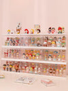 Small white acrylic blind box display case for Popmart and Molly collectibles