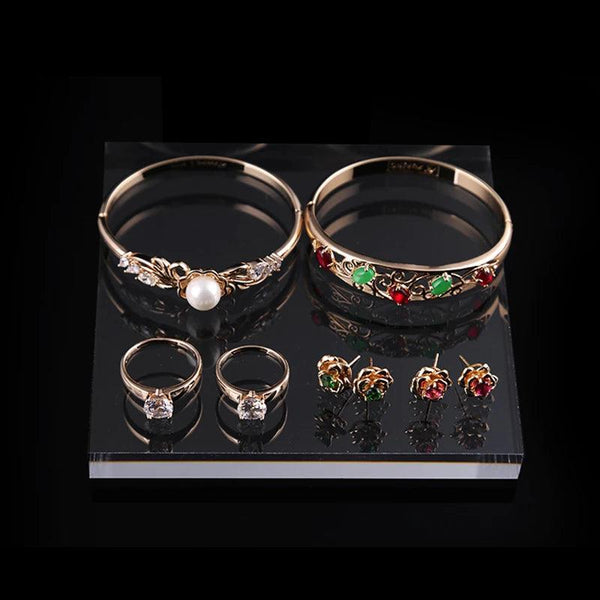 Transparent acrylic block holder for bracelets and bangles