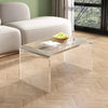 Clear acrylic C-shaped side table for sofa or living room