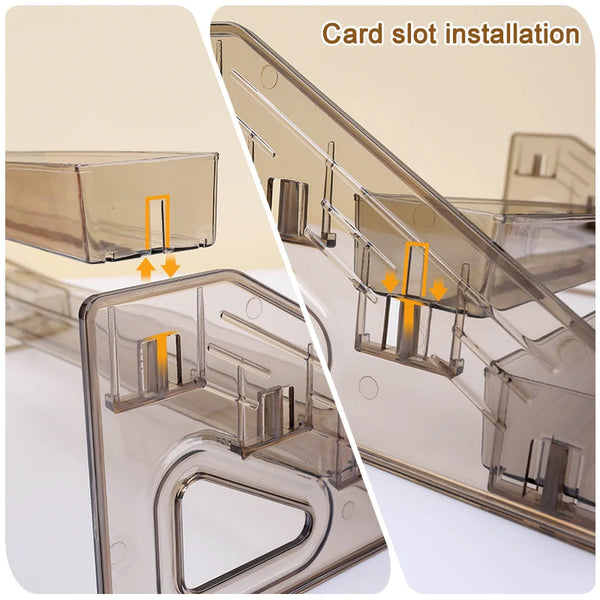 3-tier acrylic display organizer filled with nail polish bottles for size reference