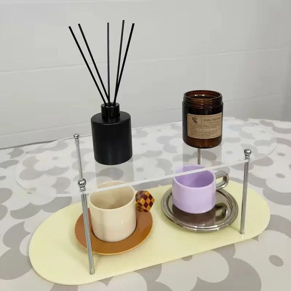 Acrylic 3-tier display rack used for retail product showcase and merchandise presentation