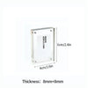 Side angle view of transparent acrylic photocard holder