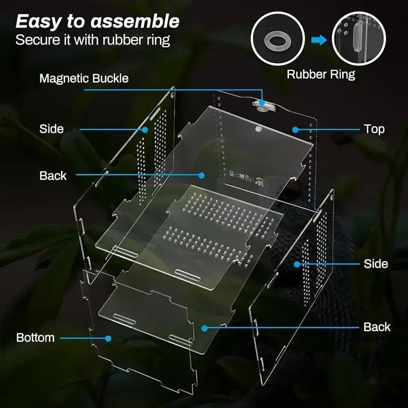 Mini acrylic insect habitat for mantis or tarantula observation