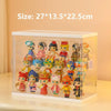Pink acrylic display case for Molly, Popmart, and Qposket figures