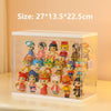 Pink acrylic display case for Molly, Popmart, and Qposket figures
