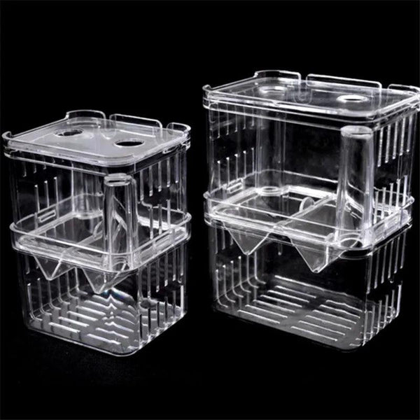 Packaged acrylic aquarium breeder box for safe delivery