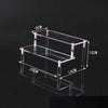 Angled View of Clear Acrylic Display Stand - Multi-Tier Shelf