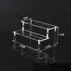 Angled View of Clear Acrylic Display Stand - Multi-Tier Shelf
