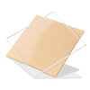 Standard size acrylic sheet dimensions ranging from 100x100mm to 300x300mm with measurement guide