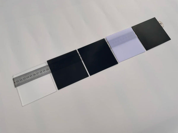 Translucent black acrylic sheet used as LED screen cover panel