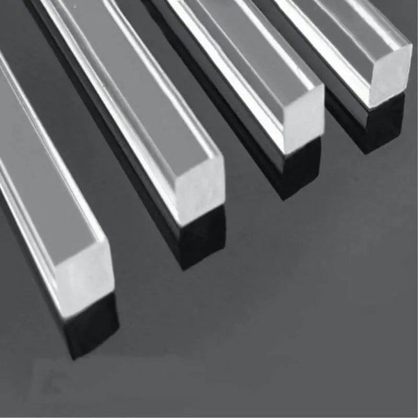 Square acrylic rods in multiple sizes (3mm–20mm)