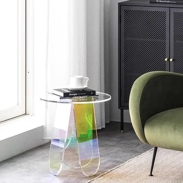 Acrylic table size comparison showing all three available dimensions