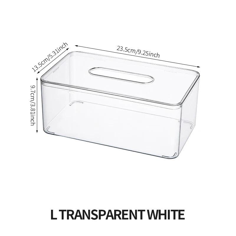 Packaged acrylic tissue box with safe shipping and protection