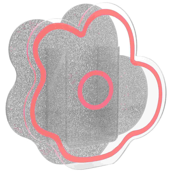 Silver acrylic vase – modern flower container for events