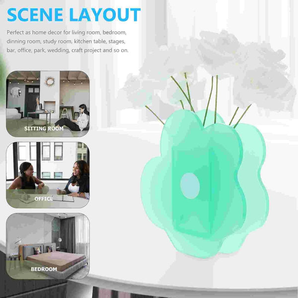 Top view of acrylic vase – ideal for dried or faux flowers