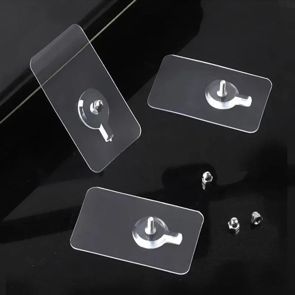 Clear acrylic L-shaped wall shelf for bathroom and kitchen