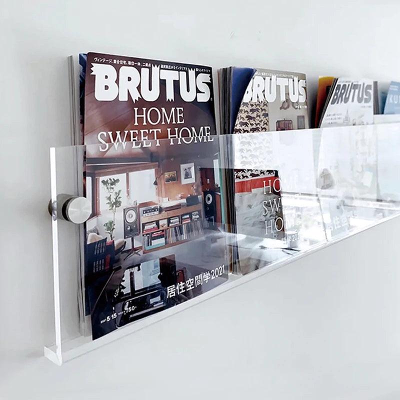Acrylic wall shelf used in bathroom for skincare and masks