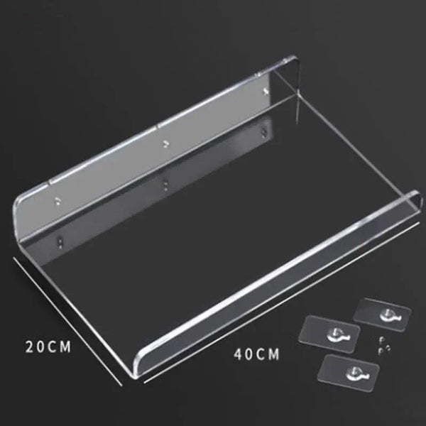 All sizes overview for U & L shape acrylic wall shelves