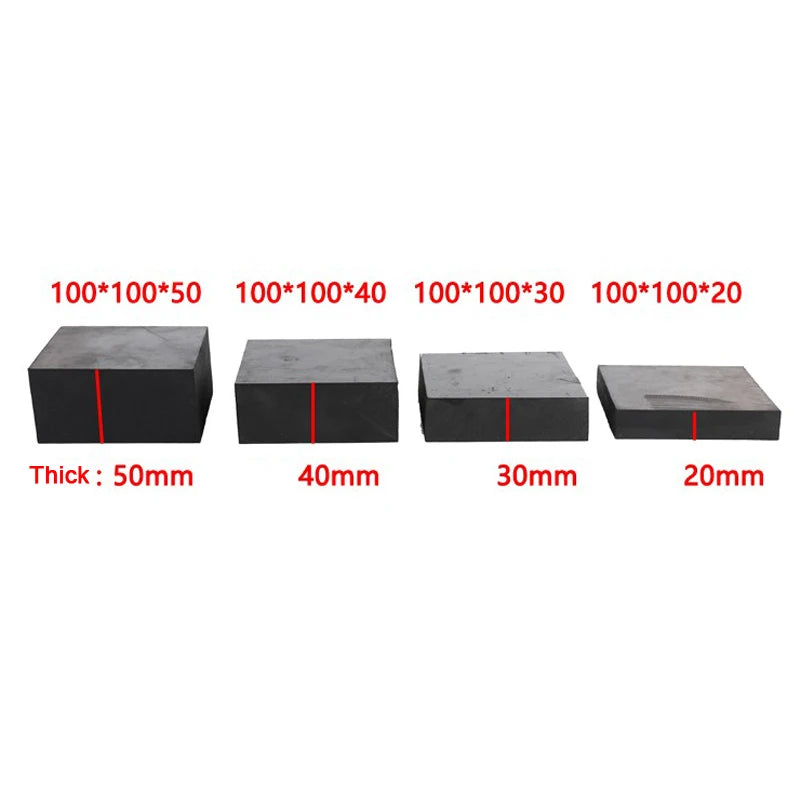 Custom-cut rubber pad for vibration dampening and sound insulation