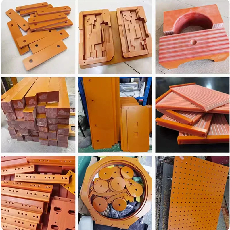 Comparison of different size and thickness options for orange phenolic resin board