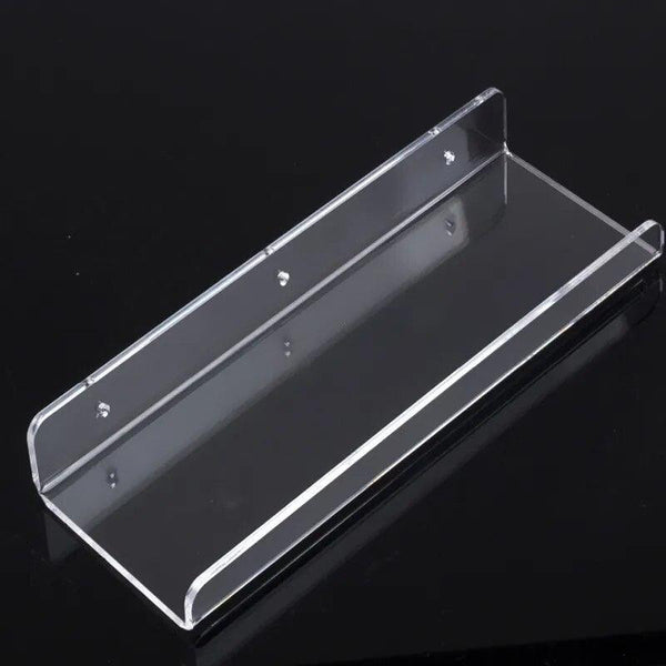 Wall mounted acrylic shelf for bathroom towels and skincare