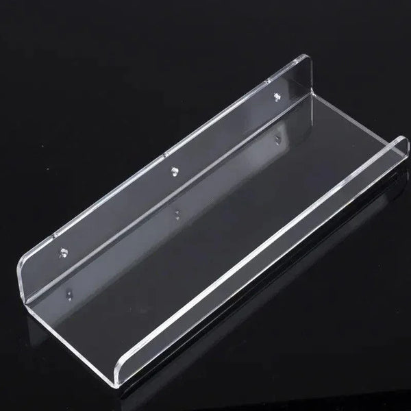 Wall mounted acrylic shelf for bathroom towels and skincare