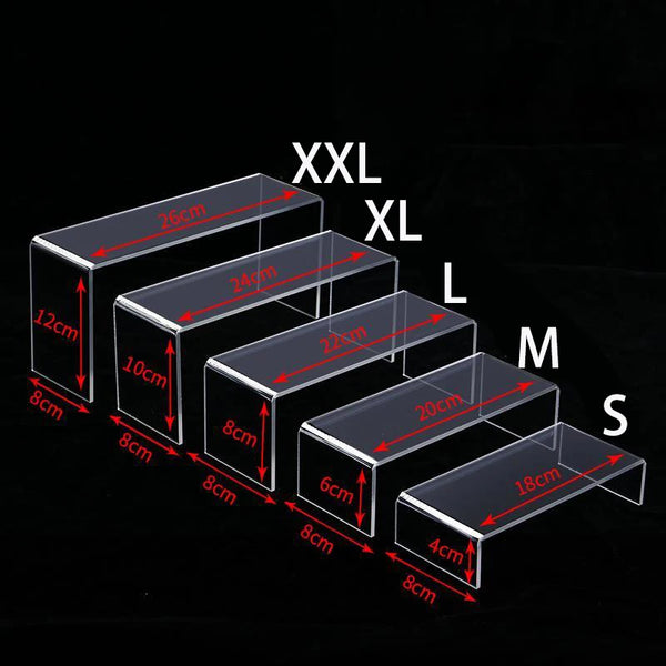 Medium acrylic display riser 7.9x4.1x3.1 inches for perfume bottles