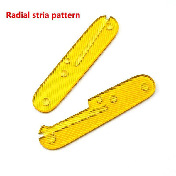 Before and after comparison of custom PEI vs OEM Swiss Army Knife scales