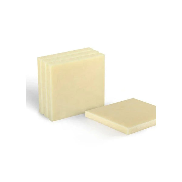 Beige ABS rigid plastic sheet front view, cream color
