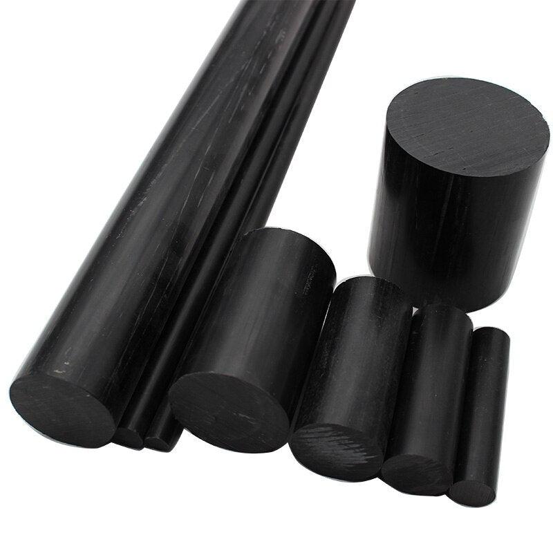 Black ABS Plastic Rods in Multiple Diameters