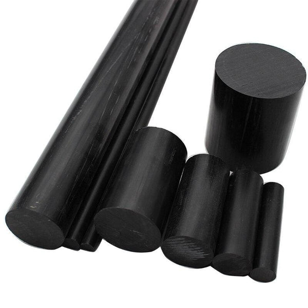 Black ABS Plastic Rods in Multiple Diameters
